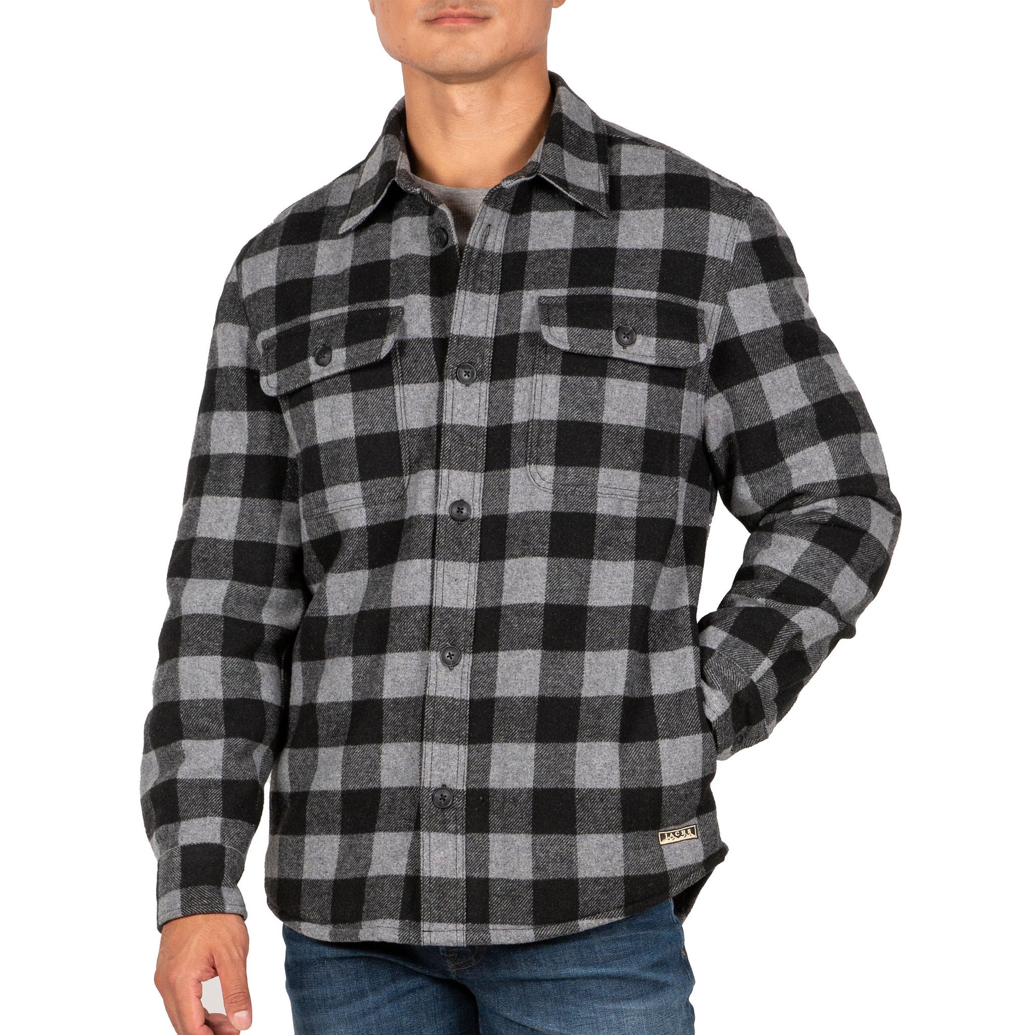 Jachs Men's Wool Blend Shirt Jacket
