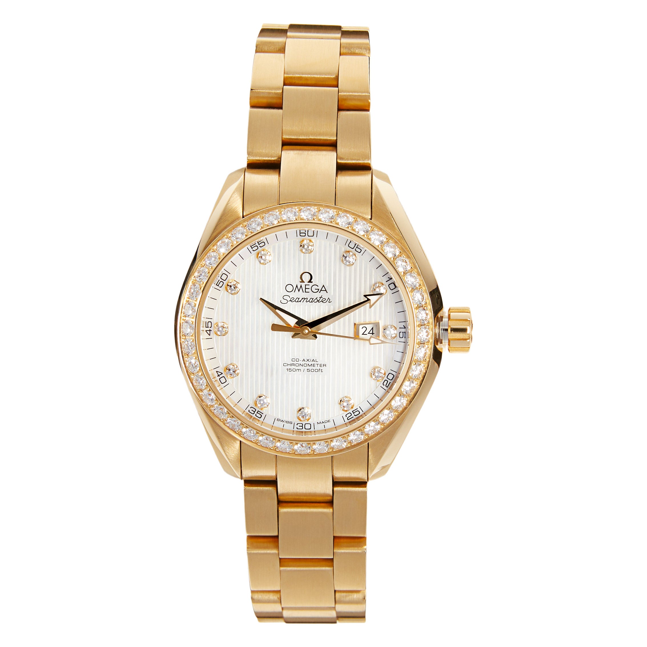 Omega Seamaster Aqua Terra 150M 18kt Yellow Gold Ladies Automatic Watch