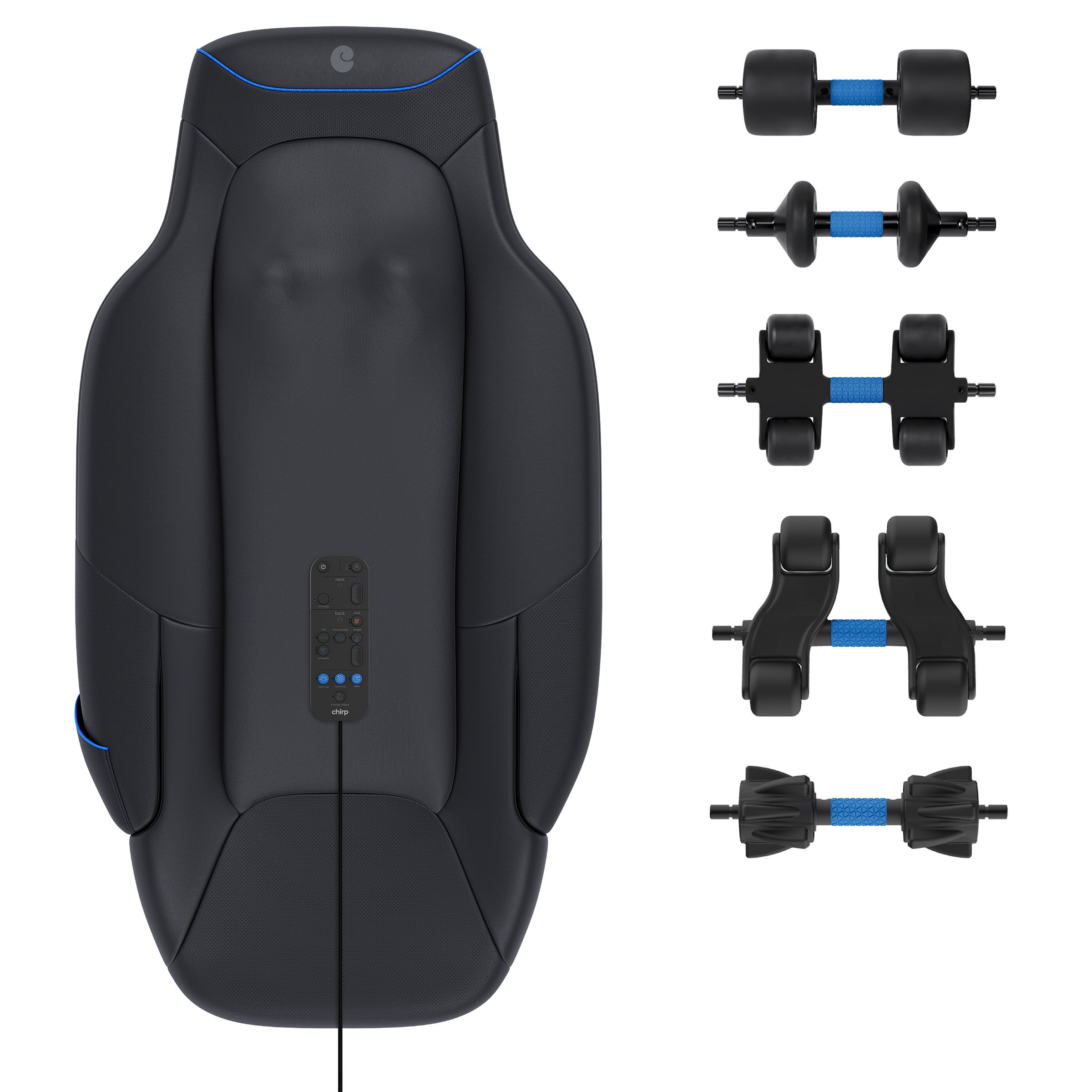 Chirp Contour Decompression and Massage Roller Table with Additional Roller Set