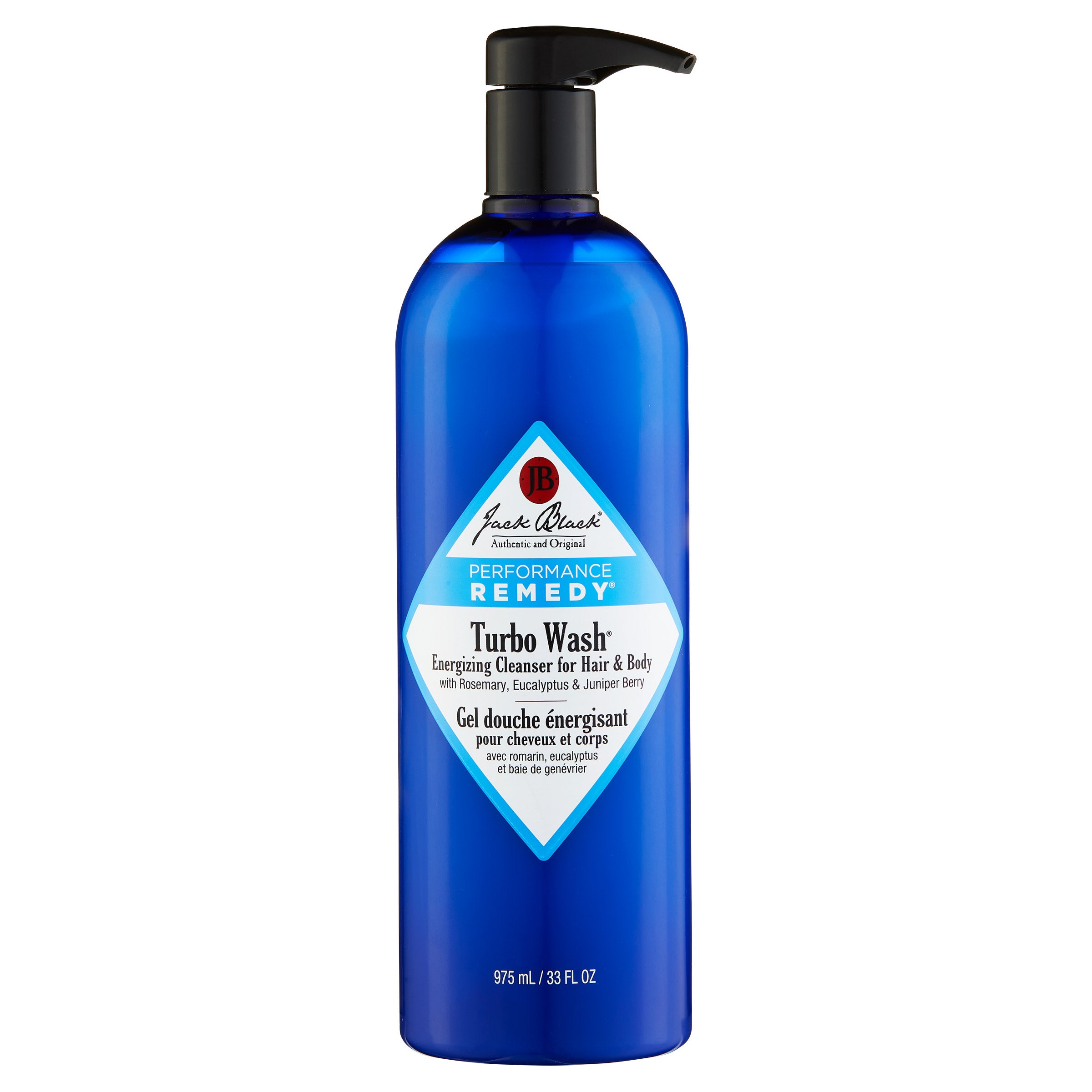 Jack Black Turbo Wash Energizing Cleanser for Hair and Body, 33.0 fl oz