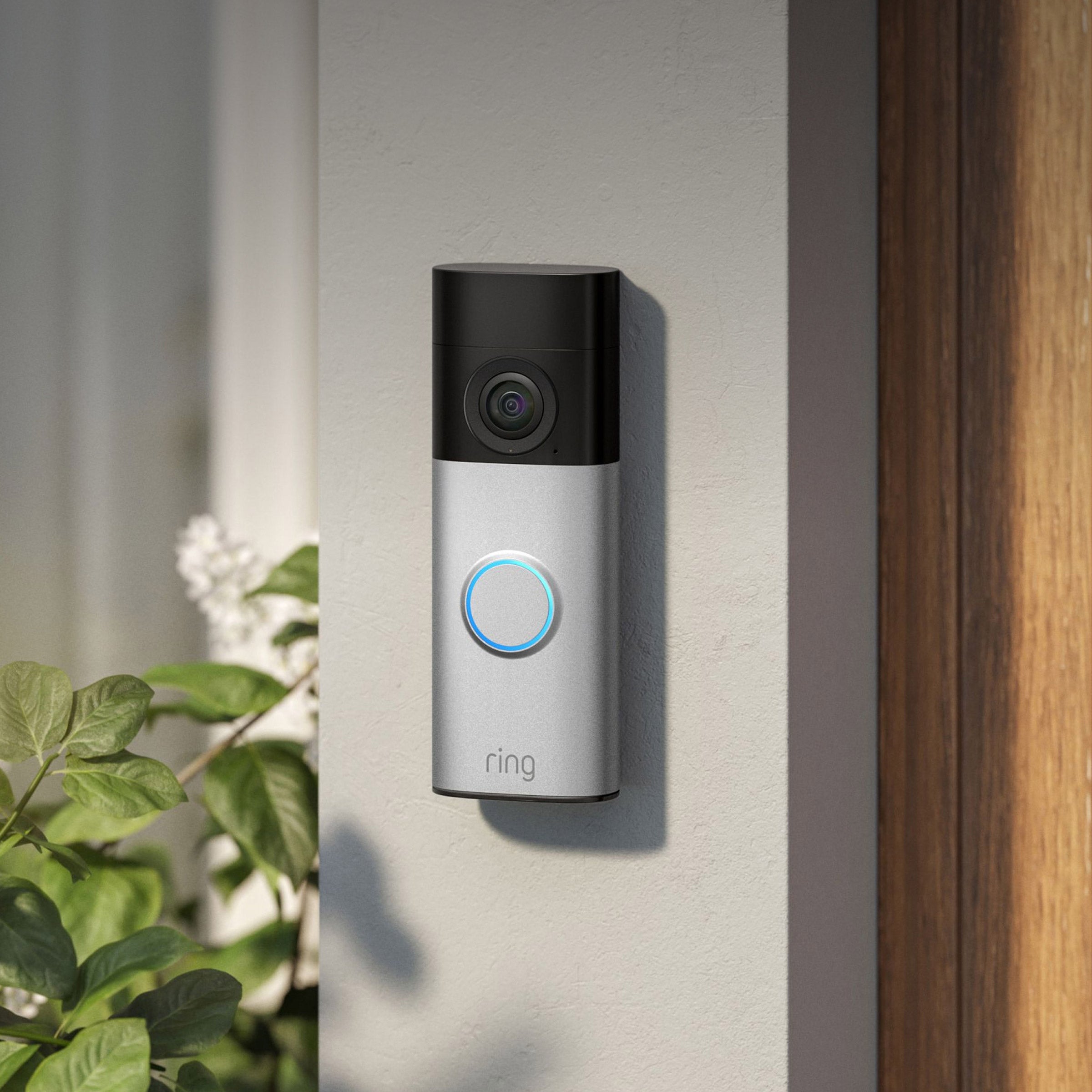 Ring Battery Doorbell Plus (2nd Gen) with Chime (3rd Gen) and Sandstone Faceplate