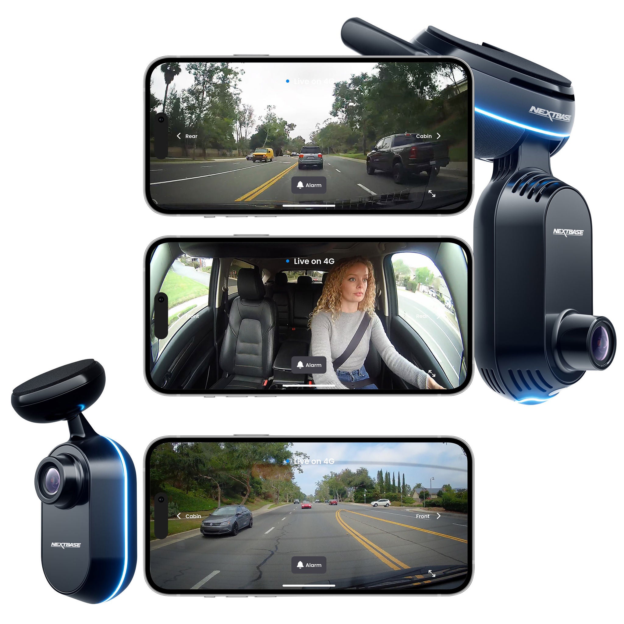 Nextbase iQ 2K Smart Dash Cam + Rear Window Camera Bundle