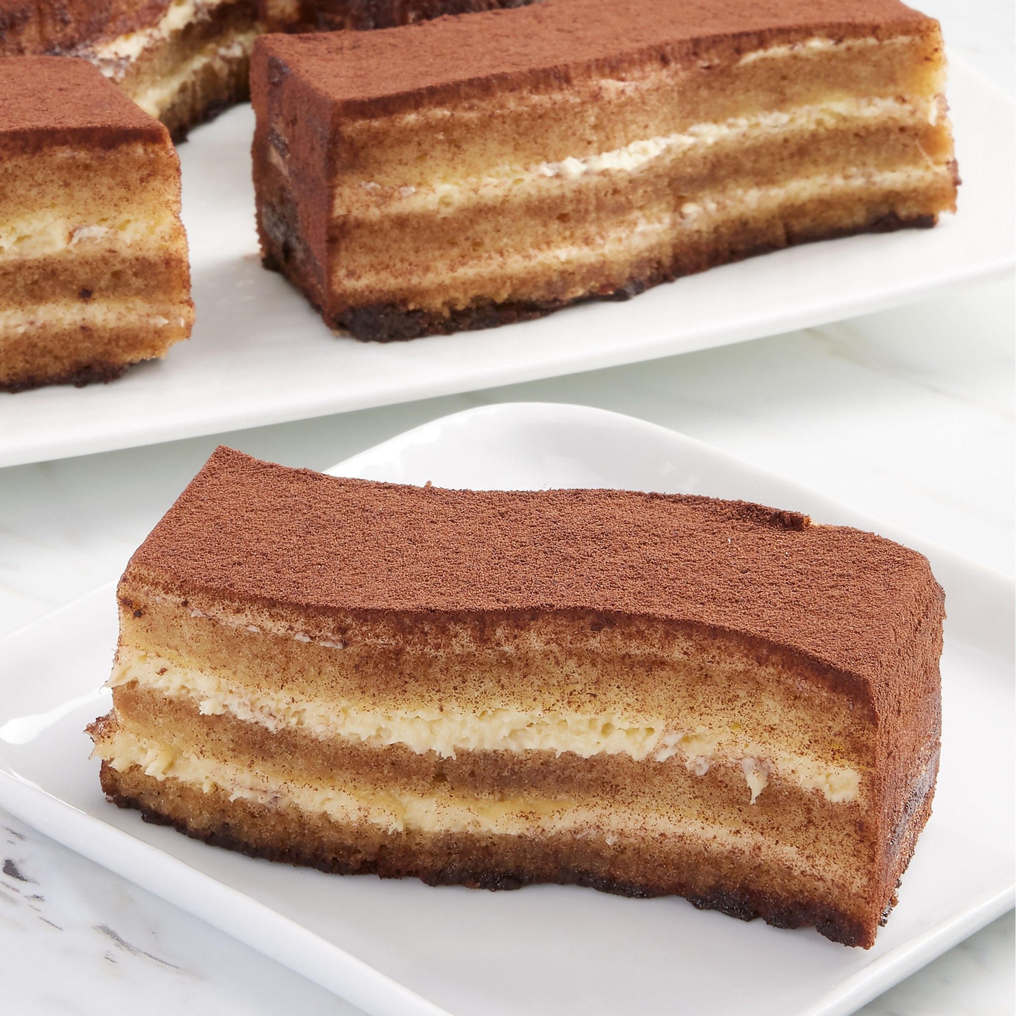Classic Cake Tiramisu Sizzle-cut Cake, 8 Total Pieces, 3.75 oz. per slice, 1.875 lbs. Total