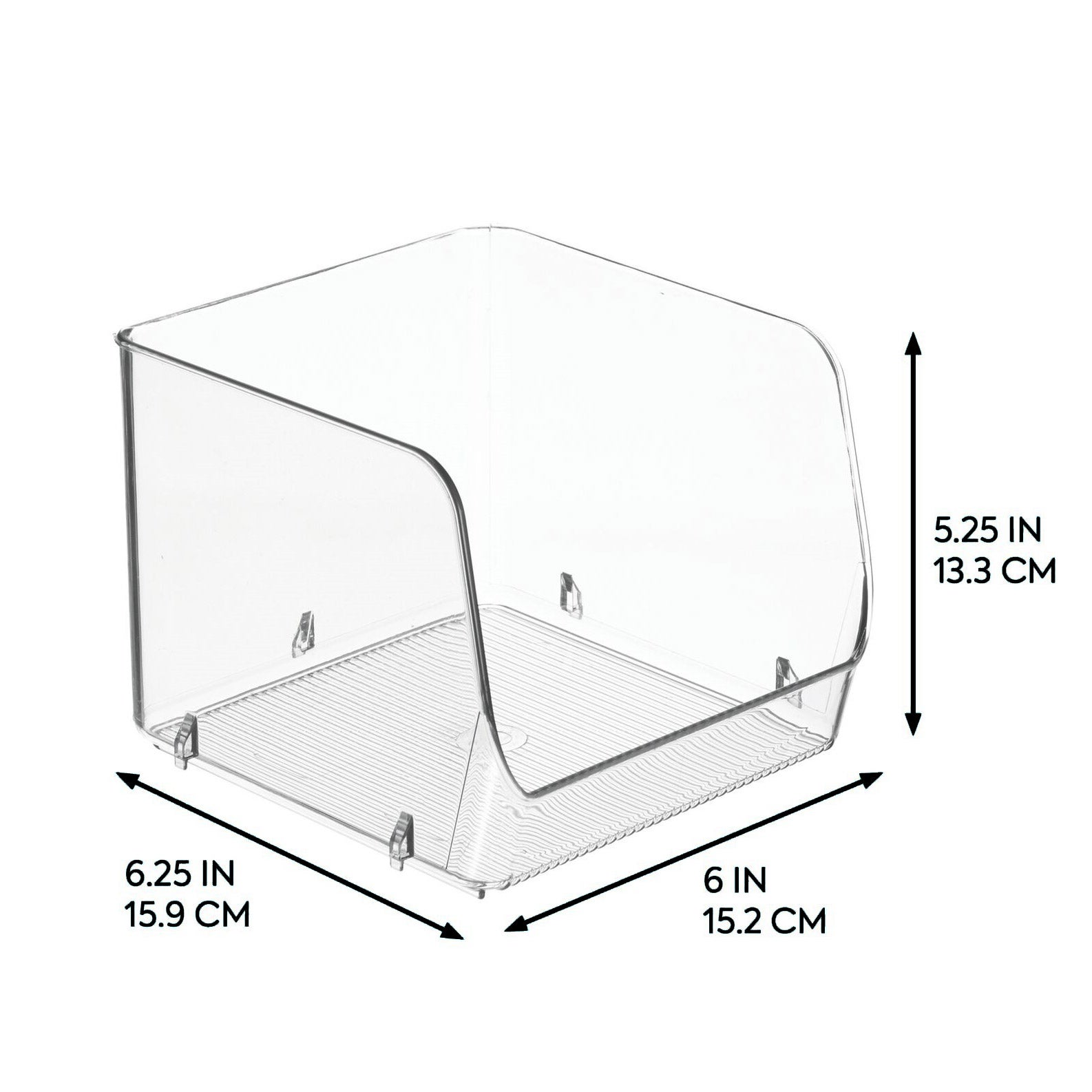 iDESIGN Stacking Open Front Pantry Bins, 8-piece Set
