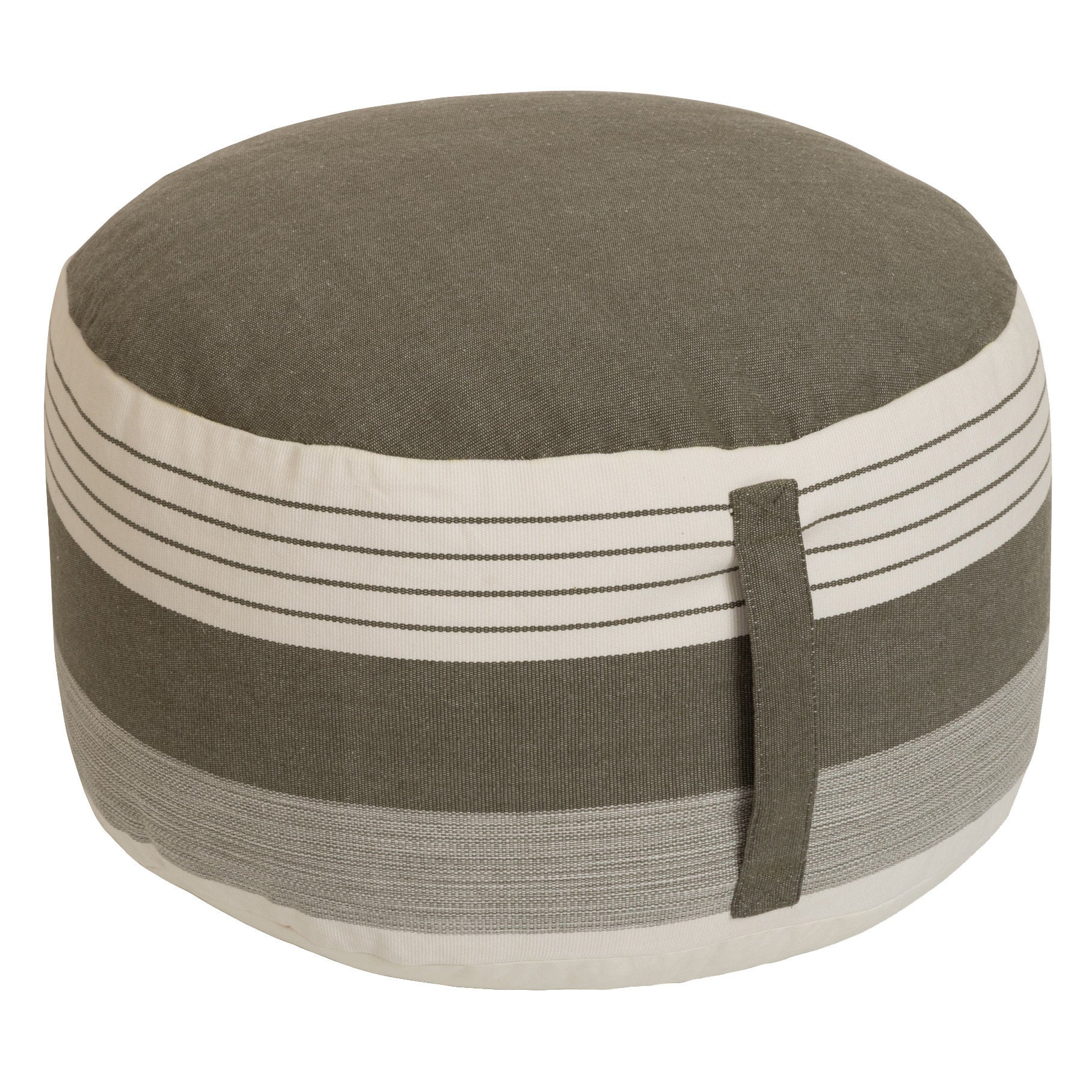 Zyora Striped Pouf
