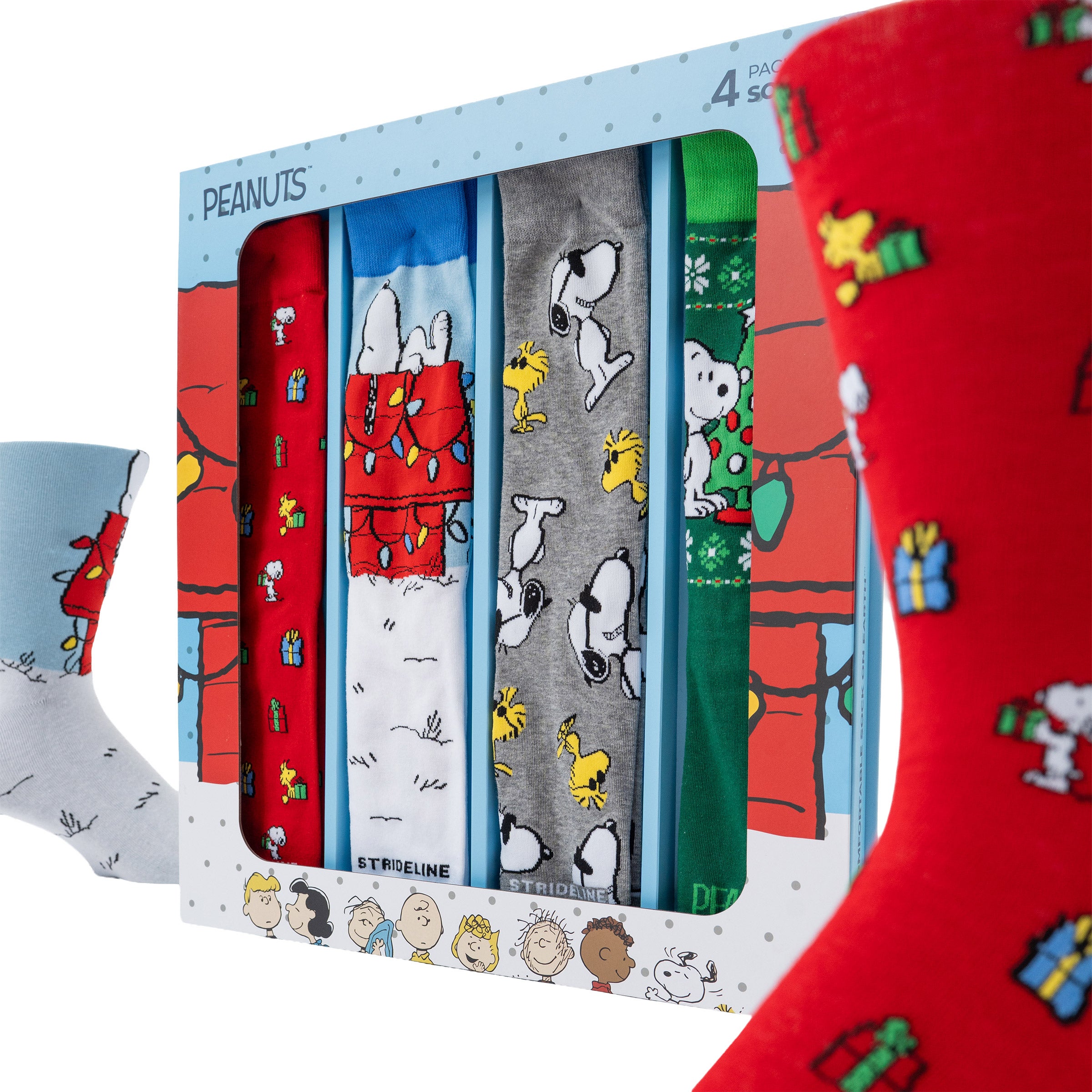 Holiday Novelty Sock 4-pack, Peanuts