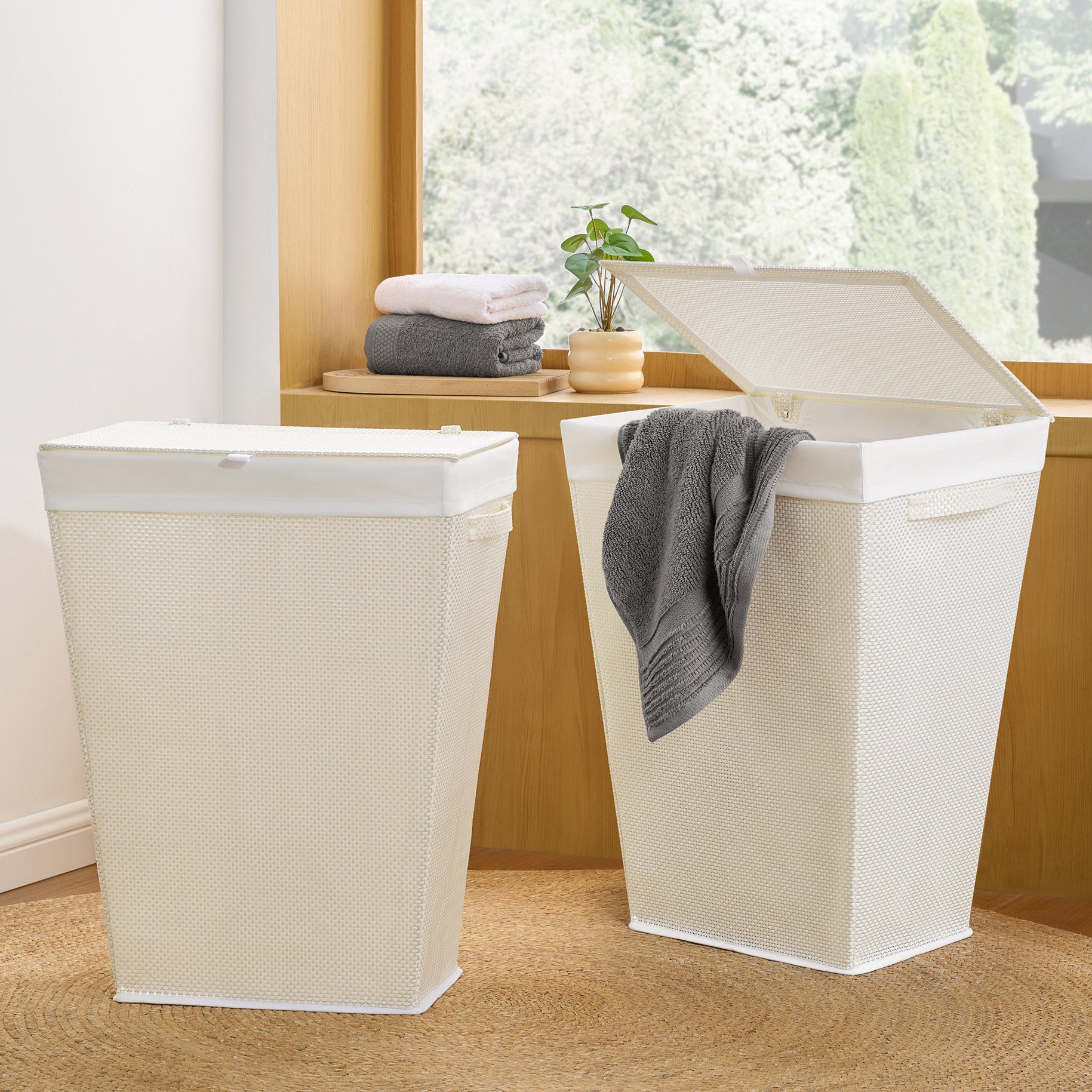 Rectangular Tapered Hampers, 2-pack