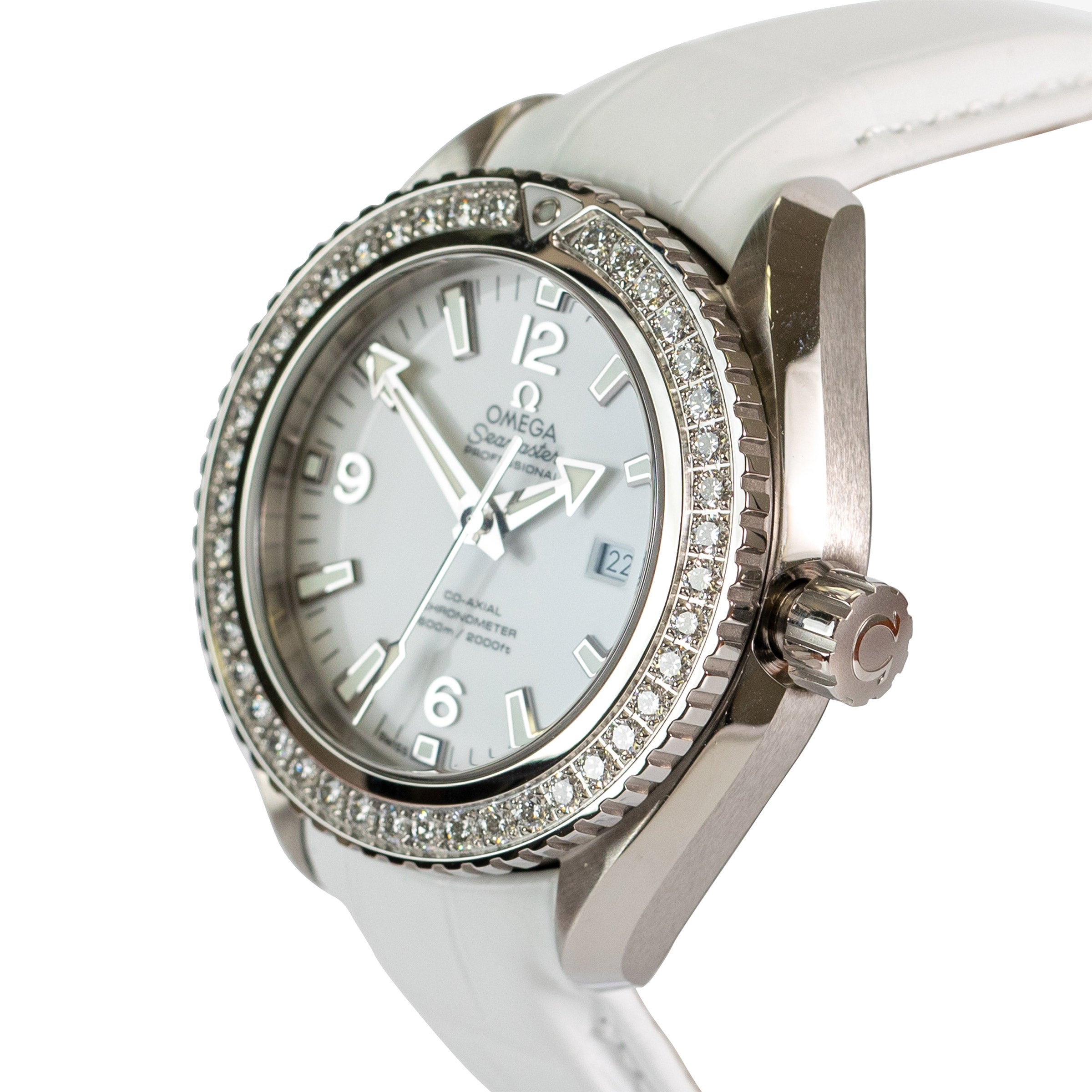 Omega Seamaster Planet Ocean Stainless Steel Automatic Ladies Watch