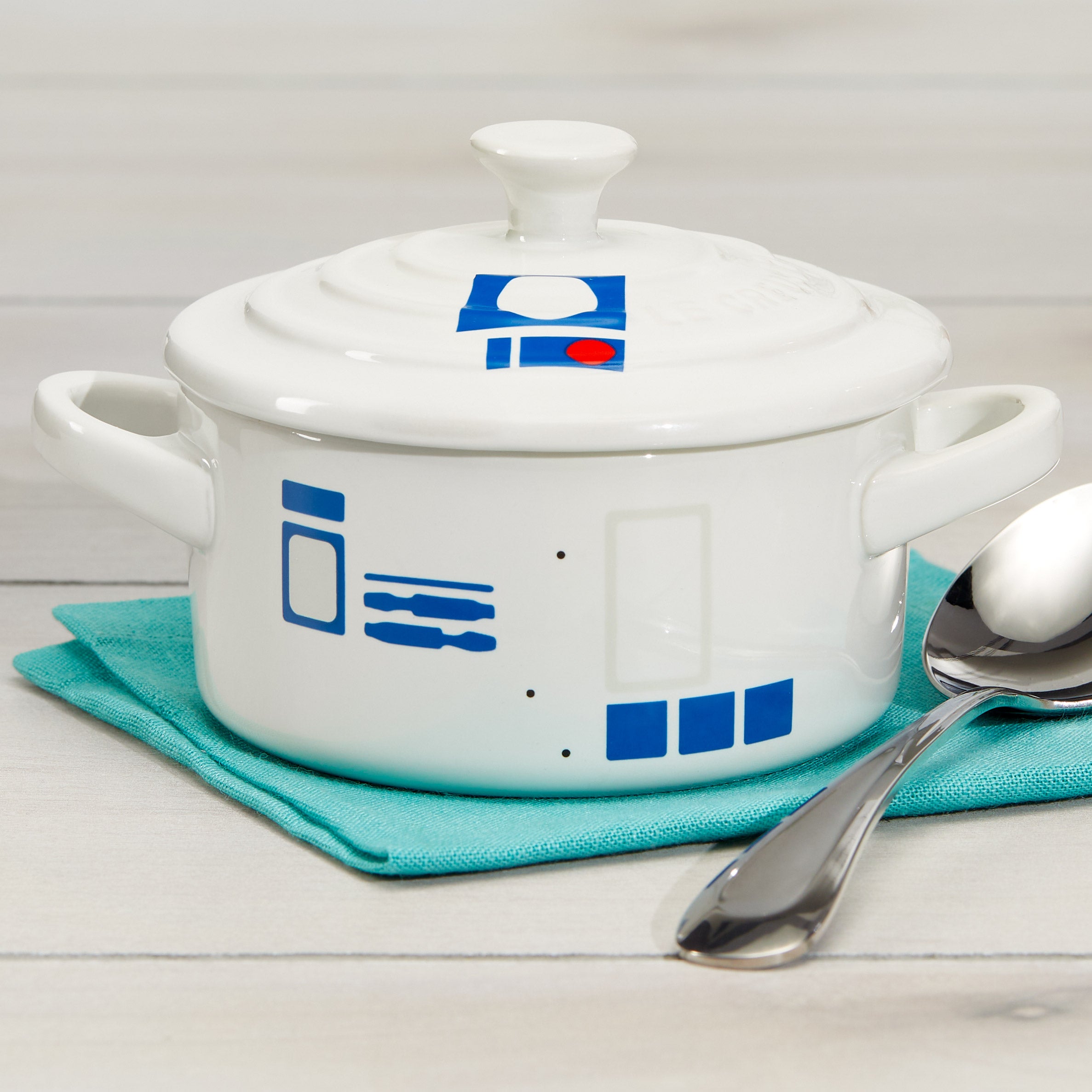 Le Creuset Star Wars Stoneware Mini Round Cocotte, R2-D2