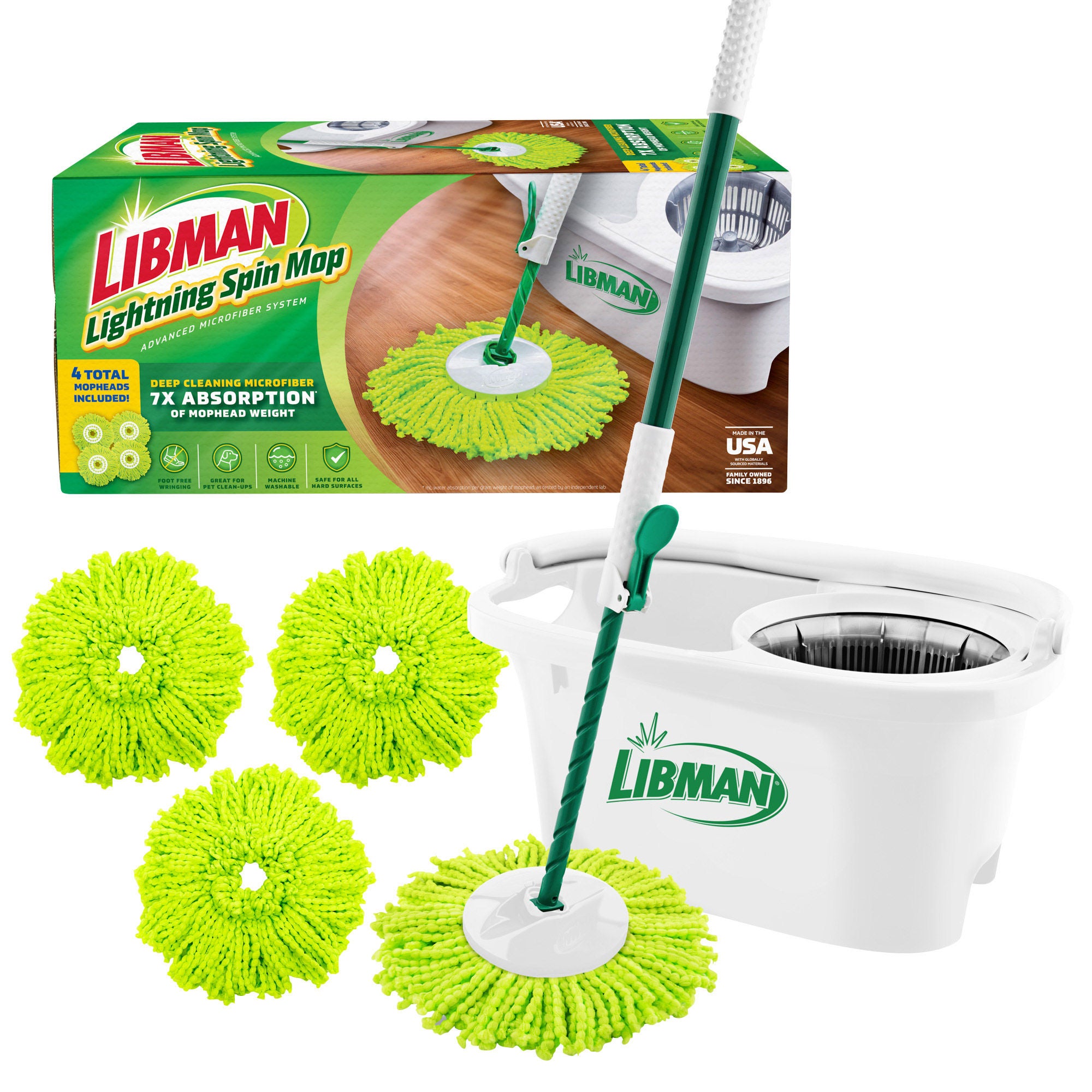 Libman Lightning Spin Mop System with 3 Refills