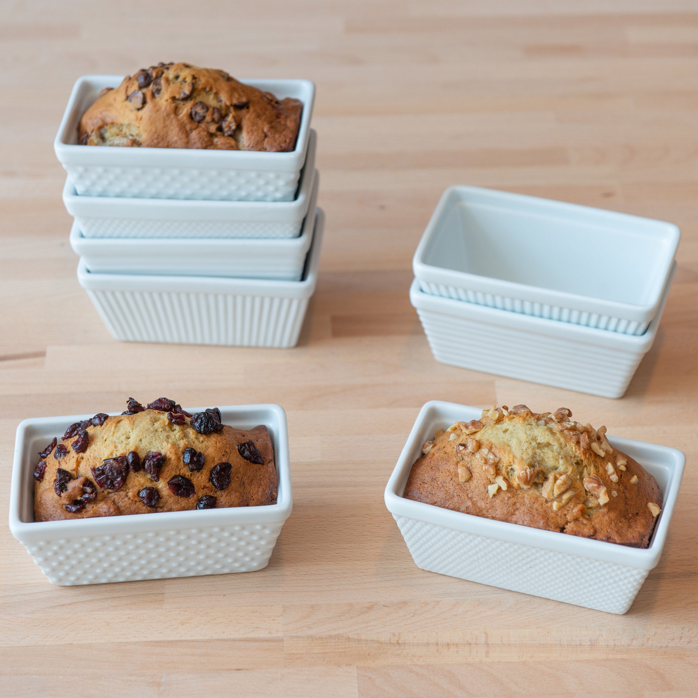 BIA Cordon Bleu Textured Mini Loaf Pan Set, 8-piece