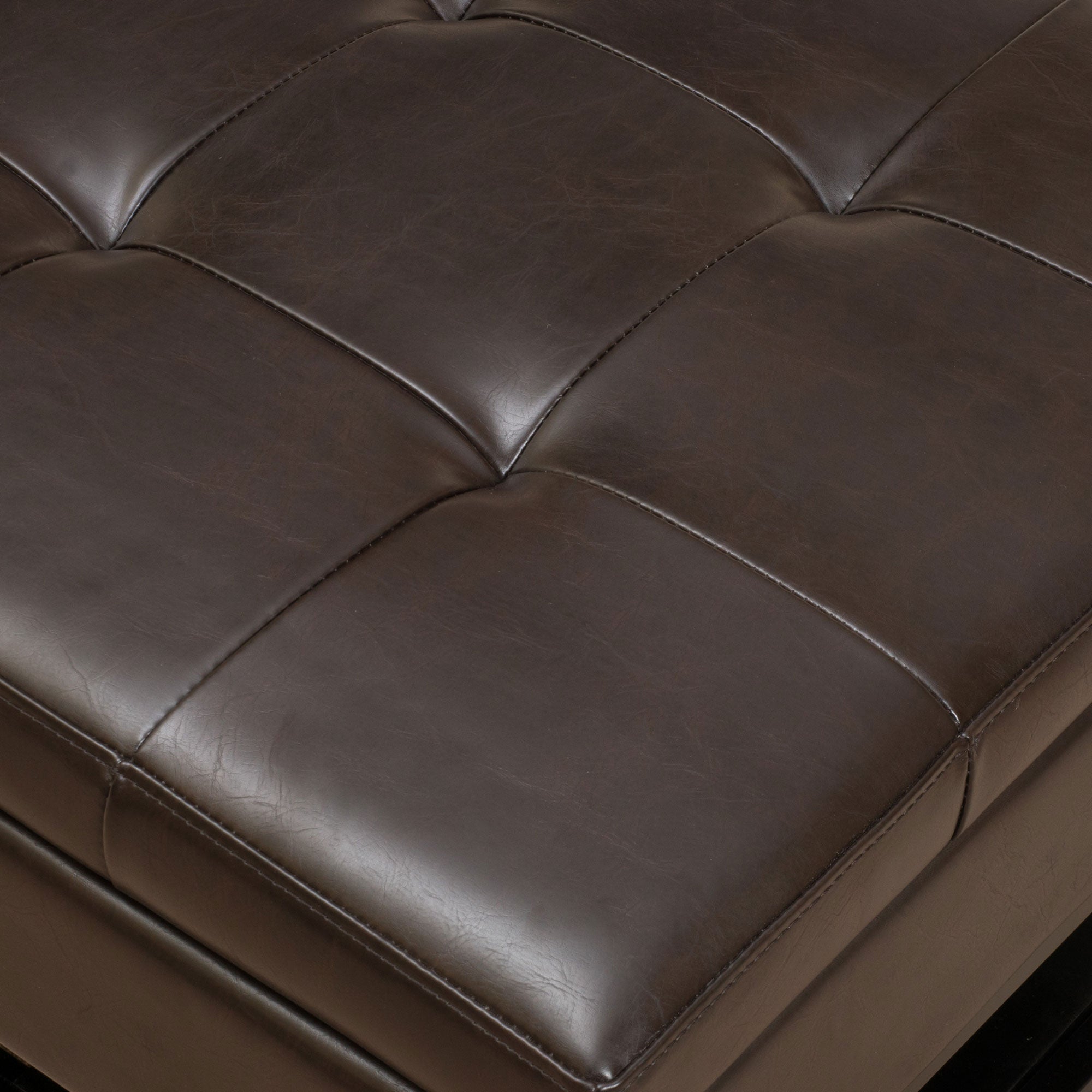 Fowler Bonded Leather Storage Bench