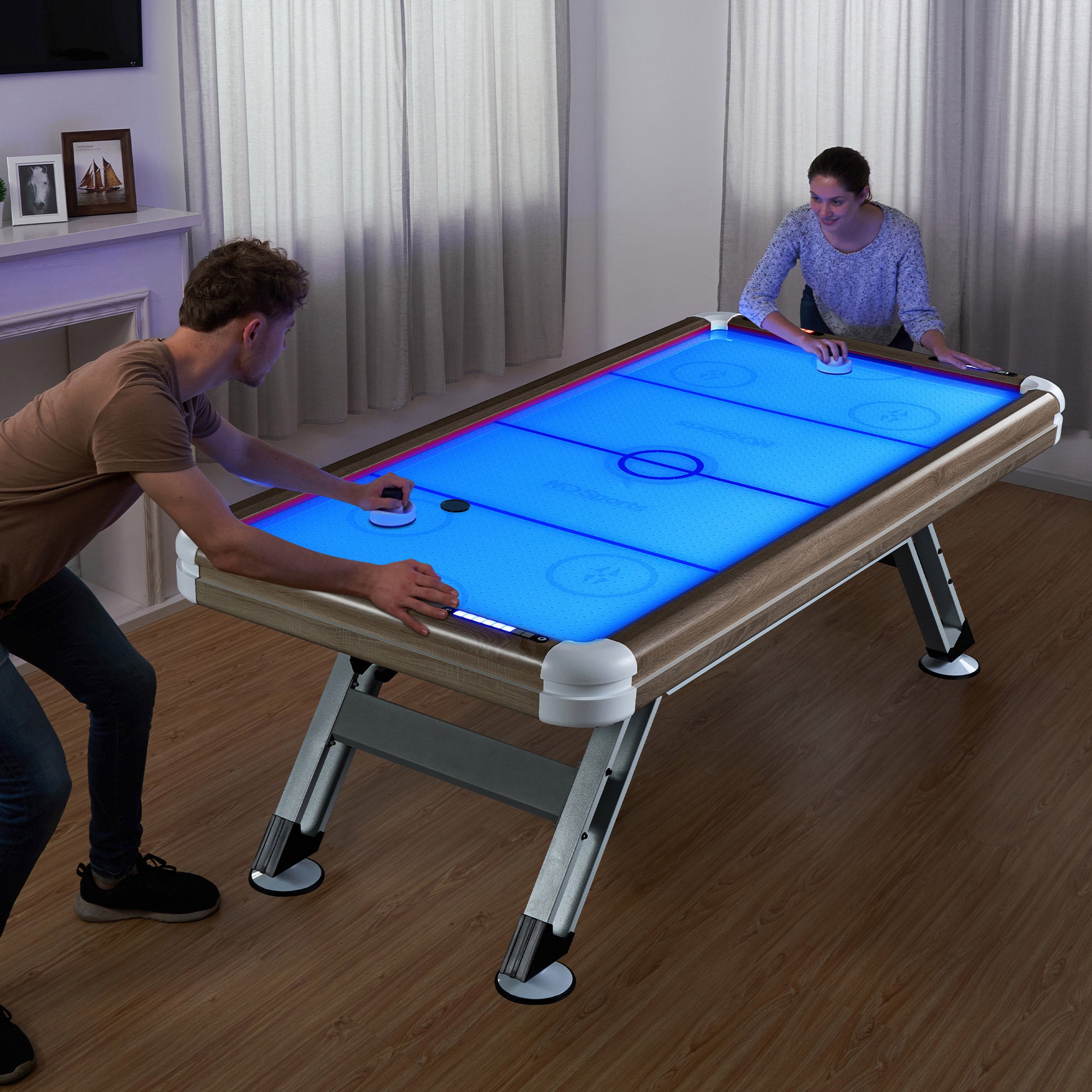 MD Sports 84" Light-Up Air Hockey Table