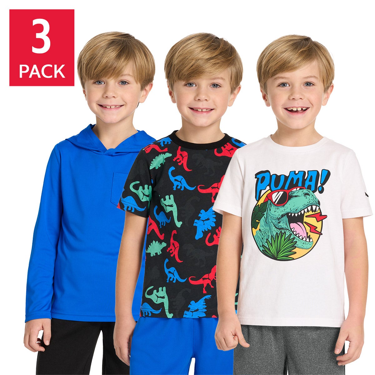 PUMA Kids' 3-pack Top