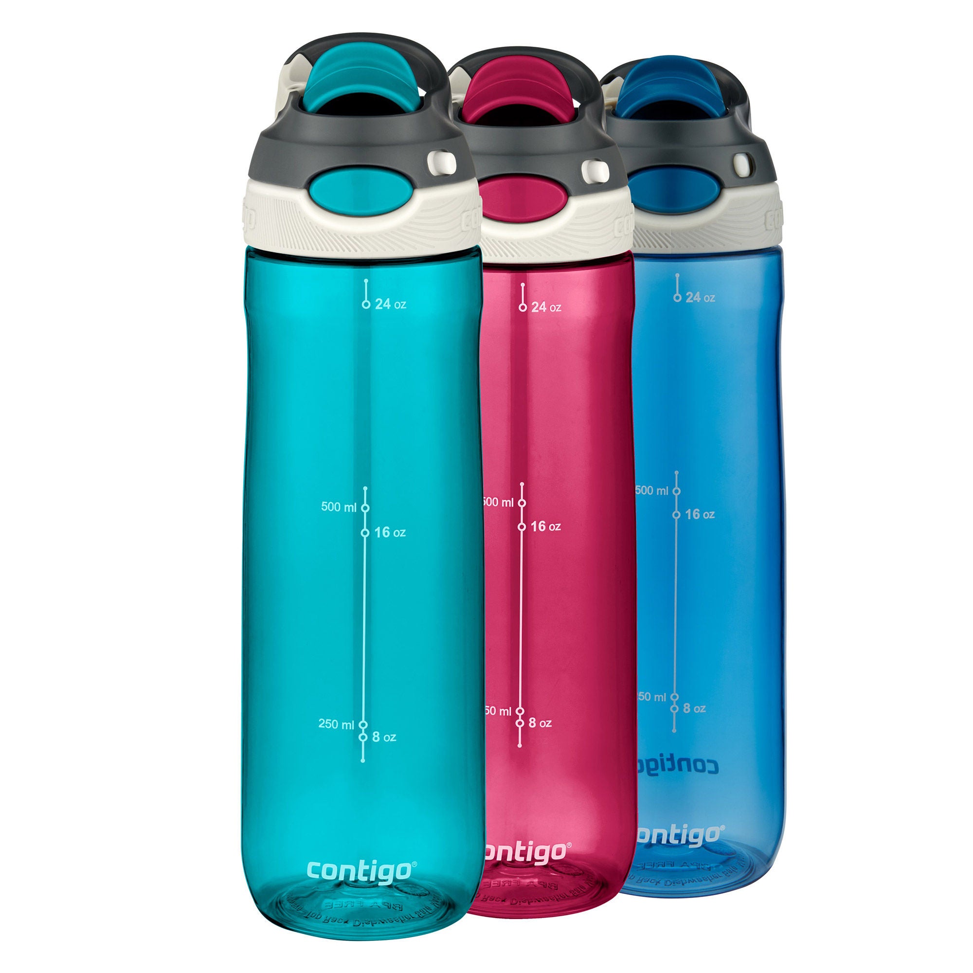 Contigo Autospout 24oz Chug Water Bottle, 3-pack