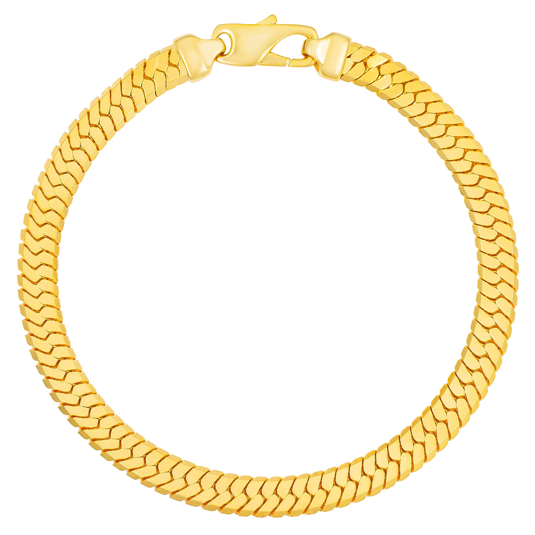 22kt Yellow Gold Herringbone Bracelet