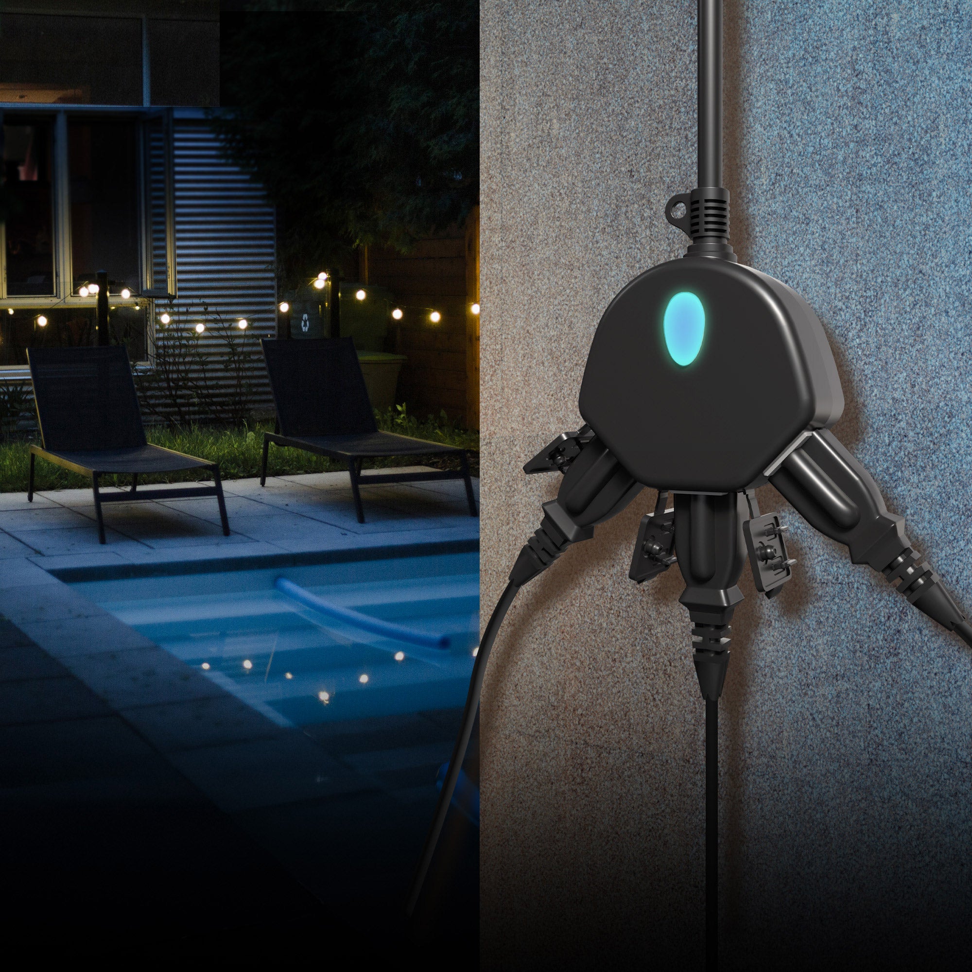 Feit Electric Triple Outlet Outdoor Smart Plugs, 3-pack