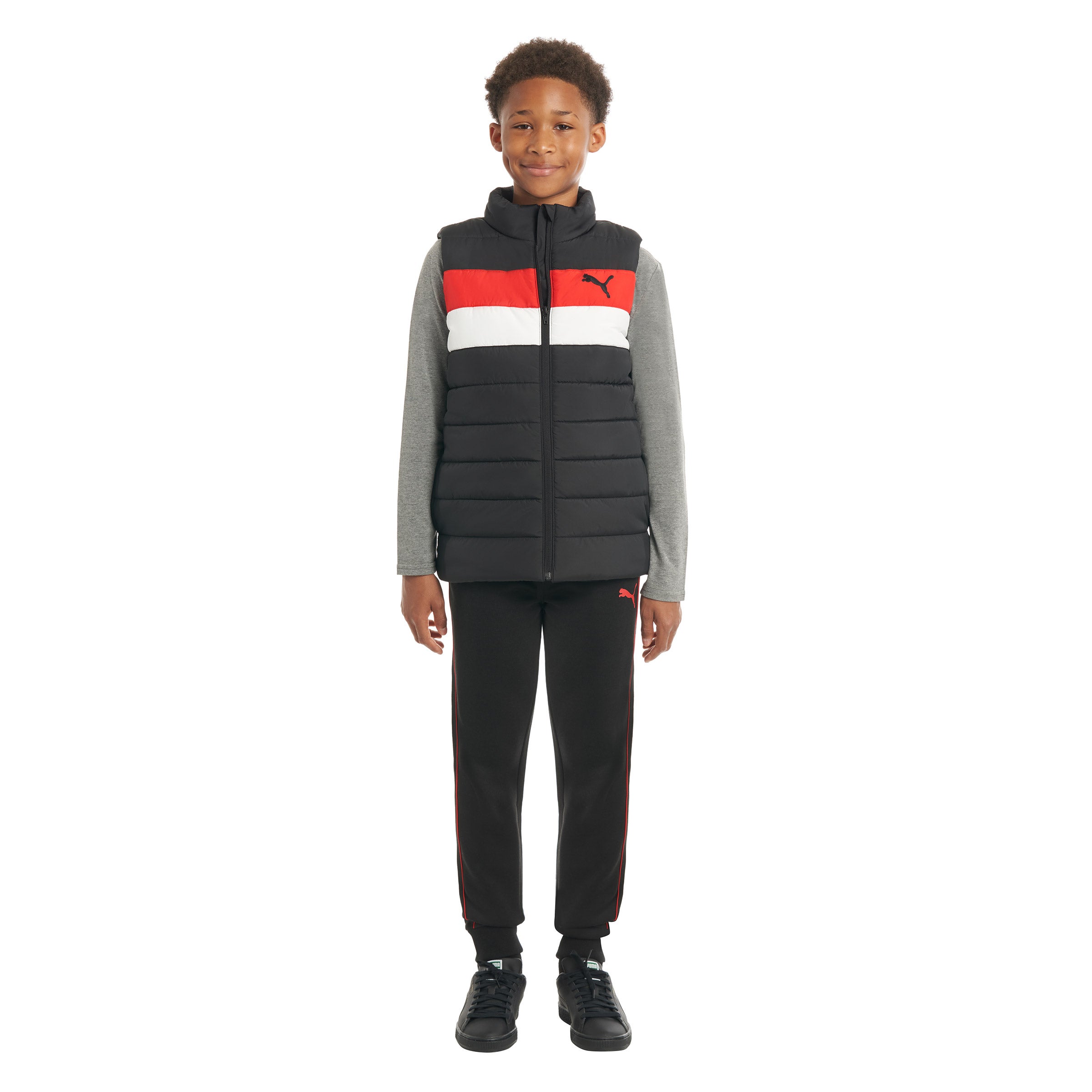 PUMA Youth 3-piece Vest Set, Black