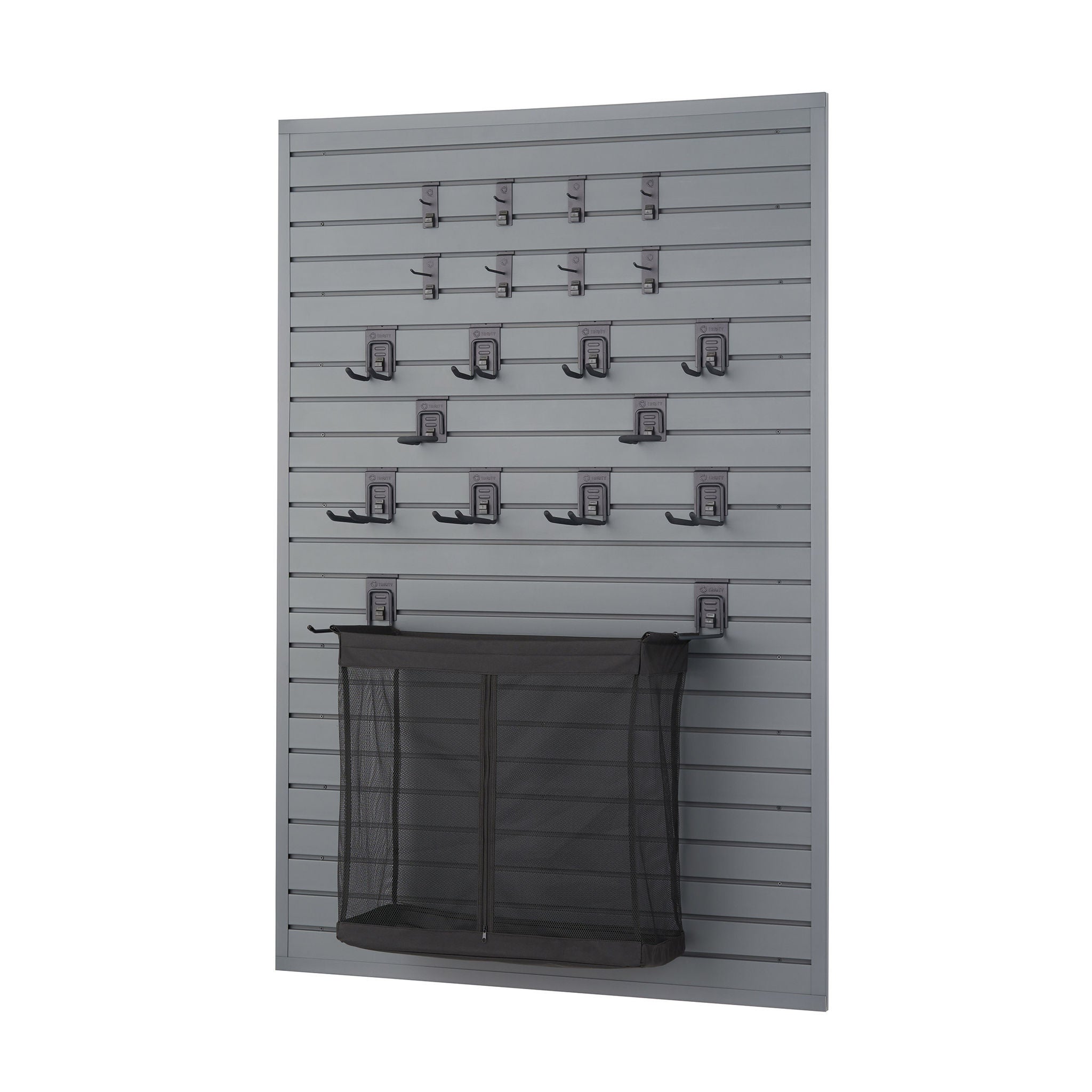 TRINITY 24 Sq Ft Modular Slatwall 19-piece Accessory Set
