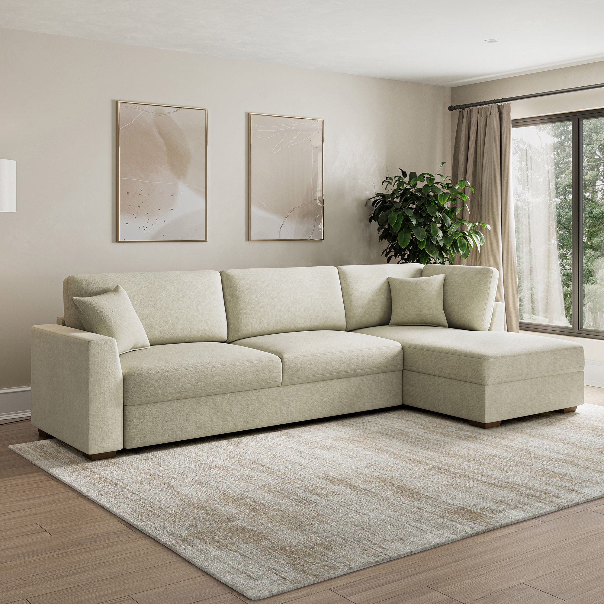Thomasville Camlin Convertible Sleeper Sectional with Chaise