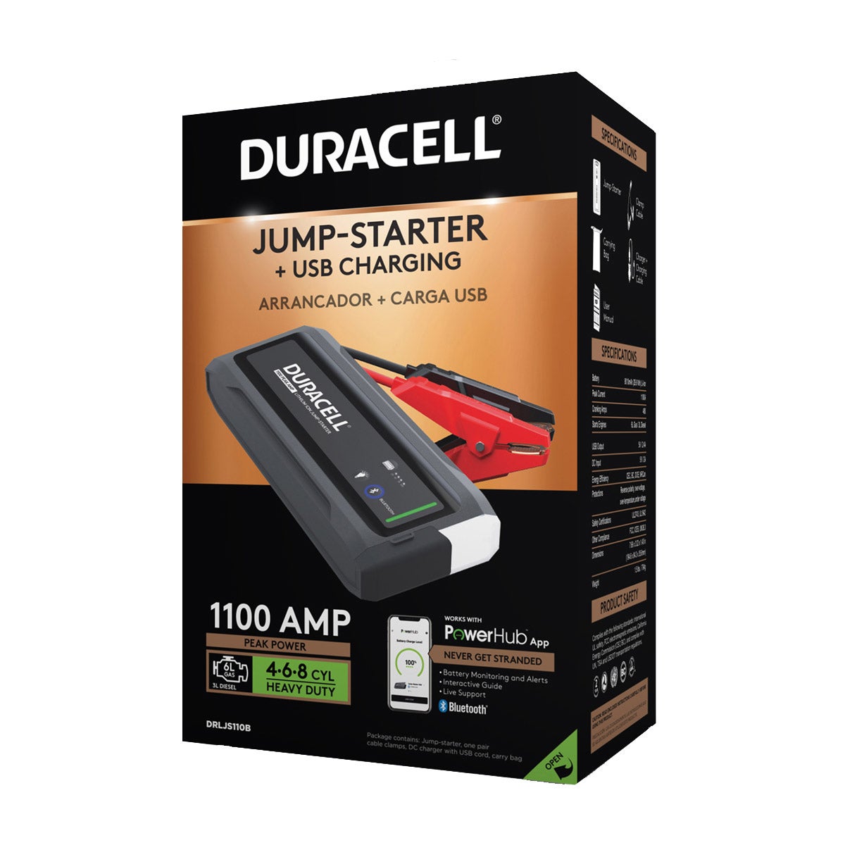 Duracell 1100 Peak Amps Bluetooth Lithium-Ion Jump-Starter