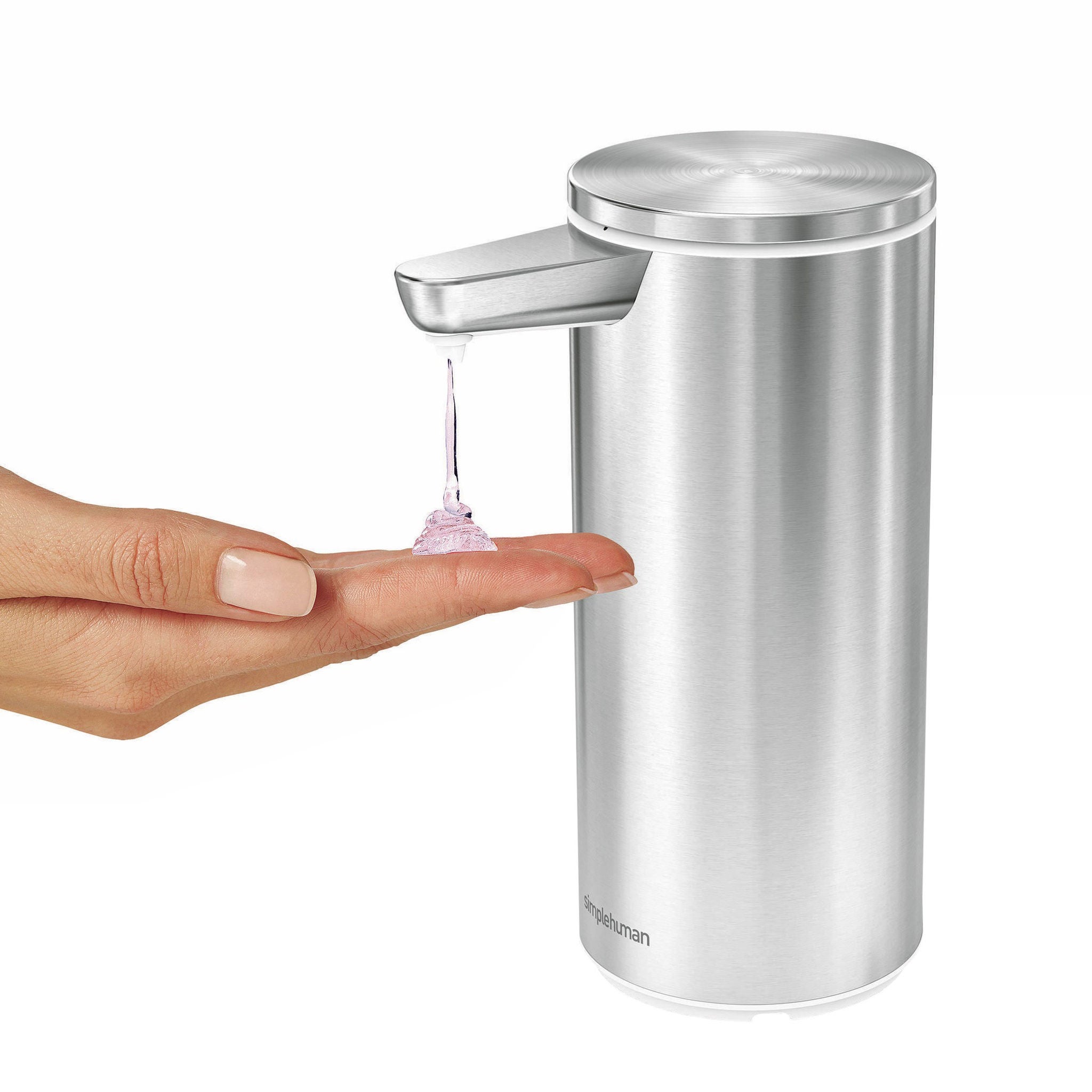 simplehuman 9oz Rechargeable Sensor Soap Dispenser, 2-pack