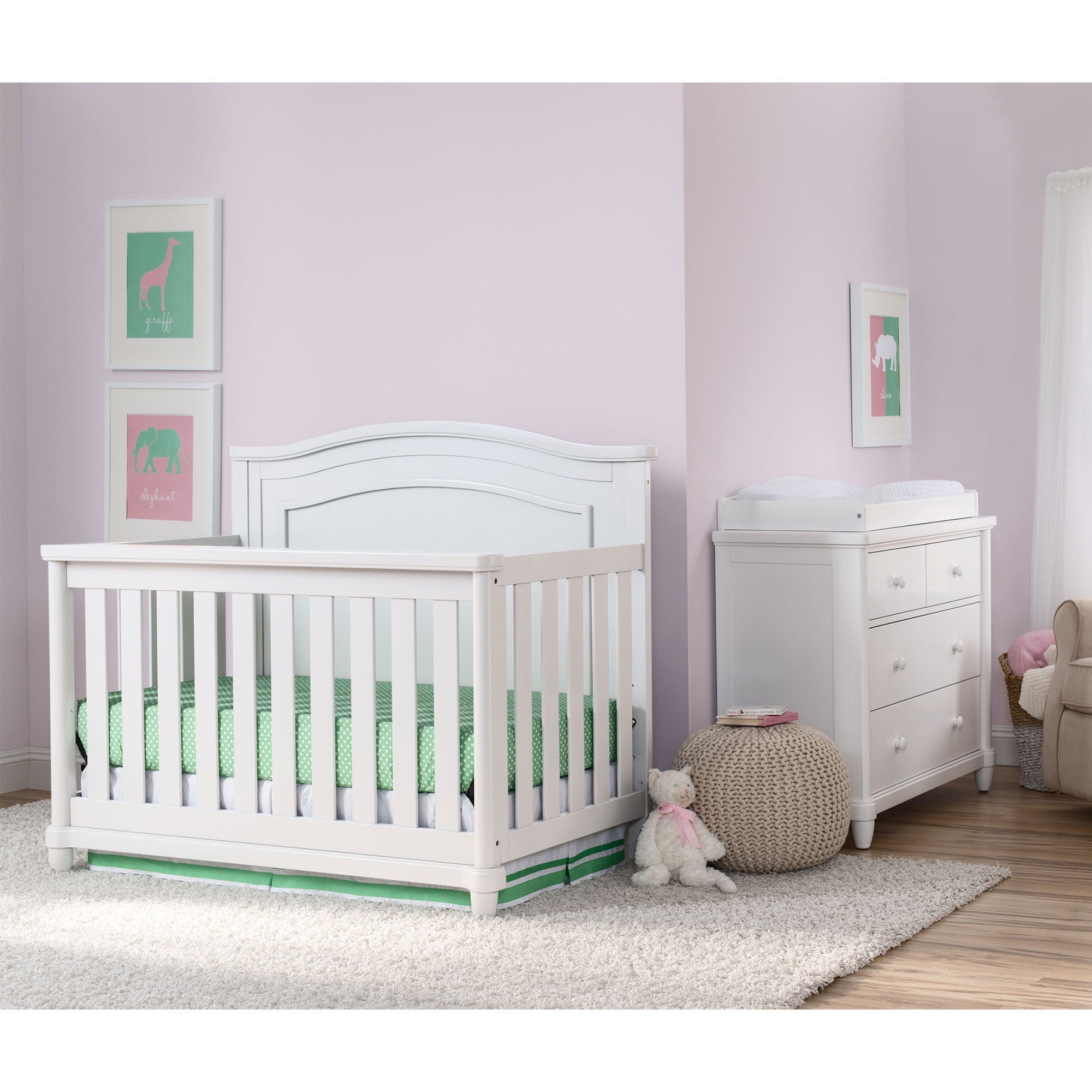 Simmons Kids Sophia 2-piece Nursery Furniture Set, White
