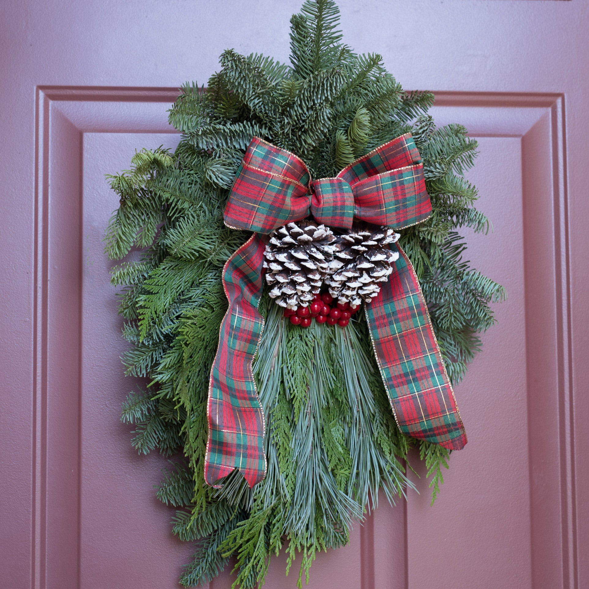 Fresh Ornamental Door Greens 2 Pack
