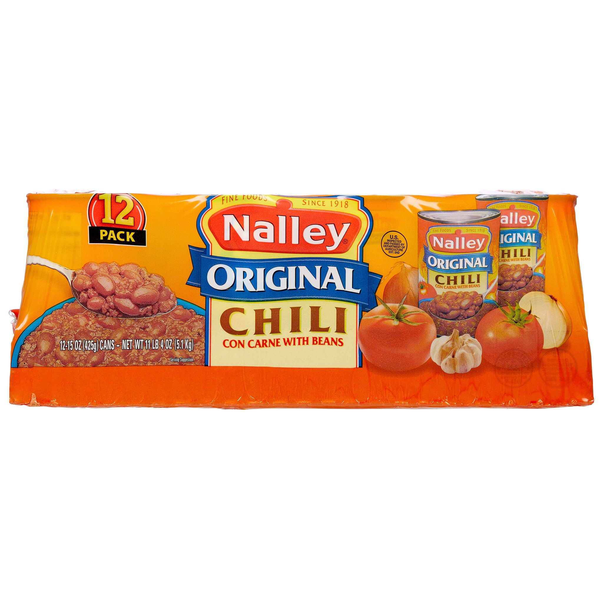 Nalley Chili with Beans, 15 oz, 12-count