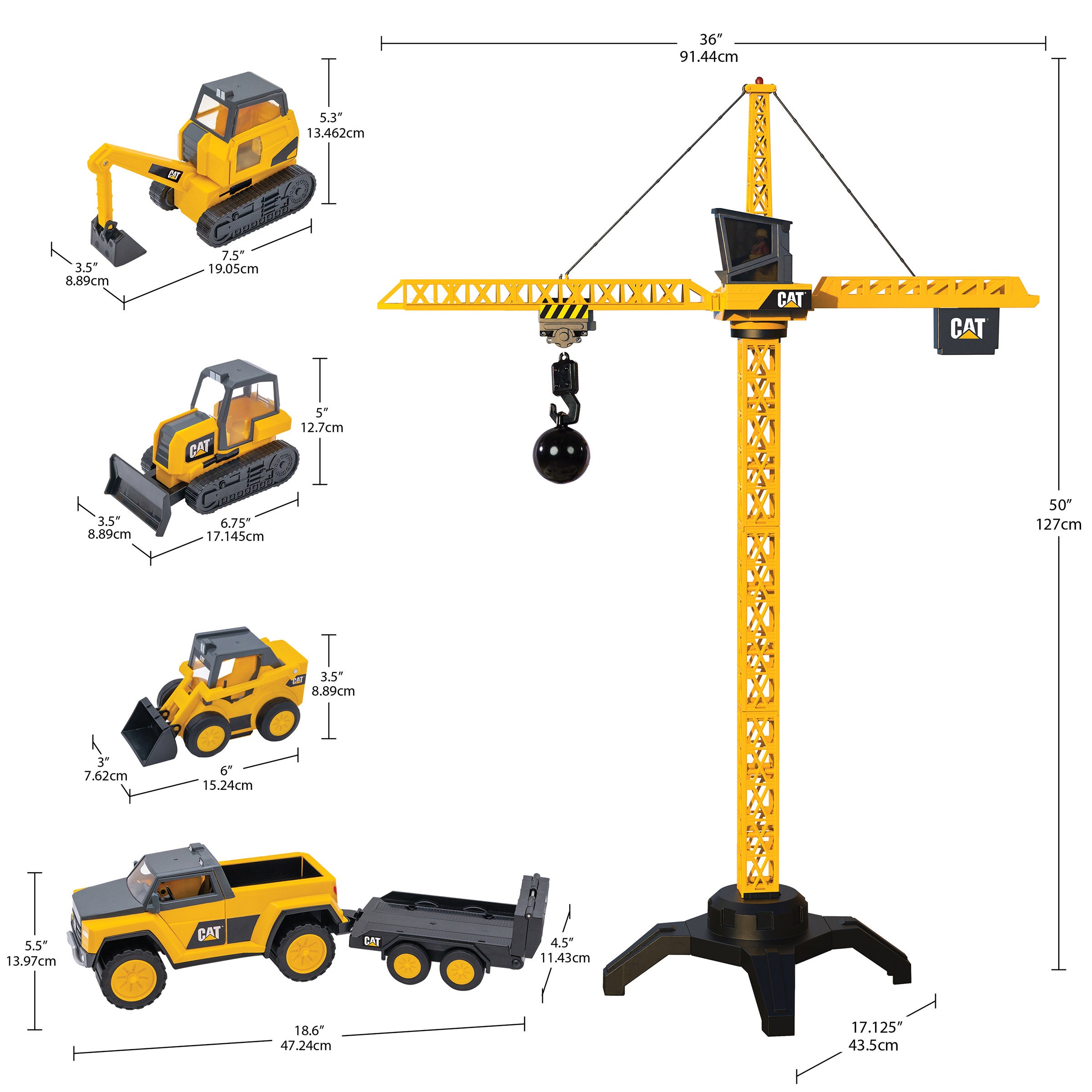 CAT Workforce Power Crane Playset RC
