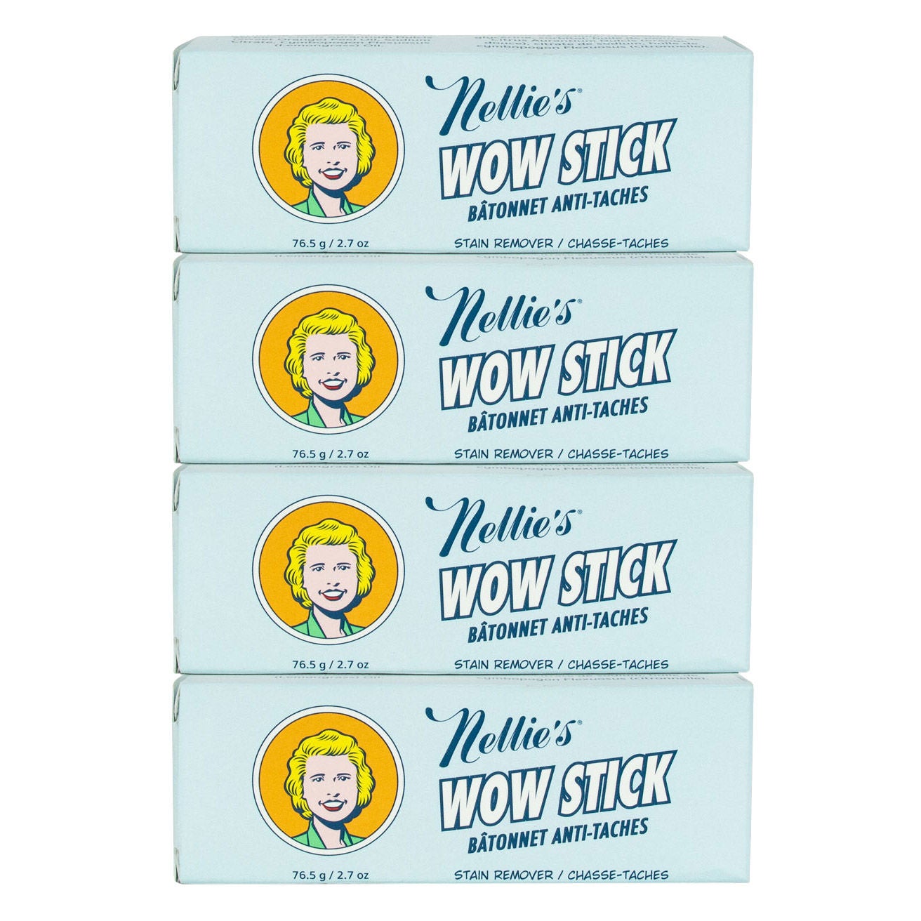 Nellie's Wow Stick Stain Remover, 2.7 oz, 4-count