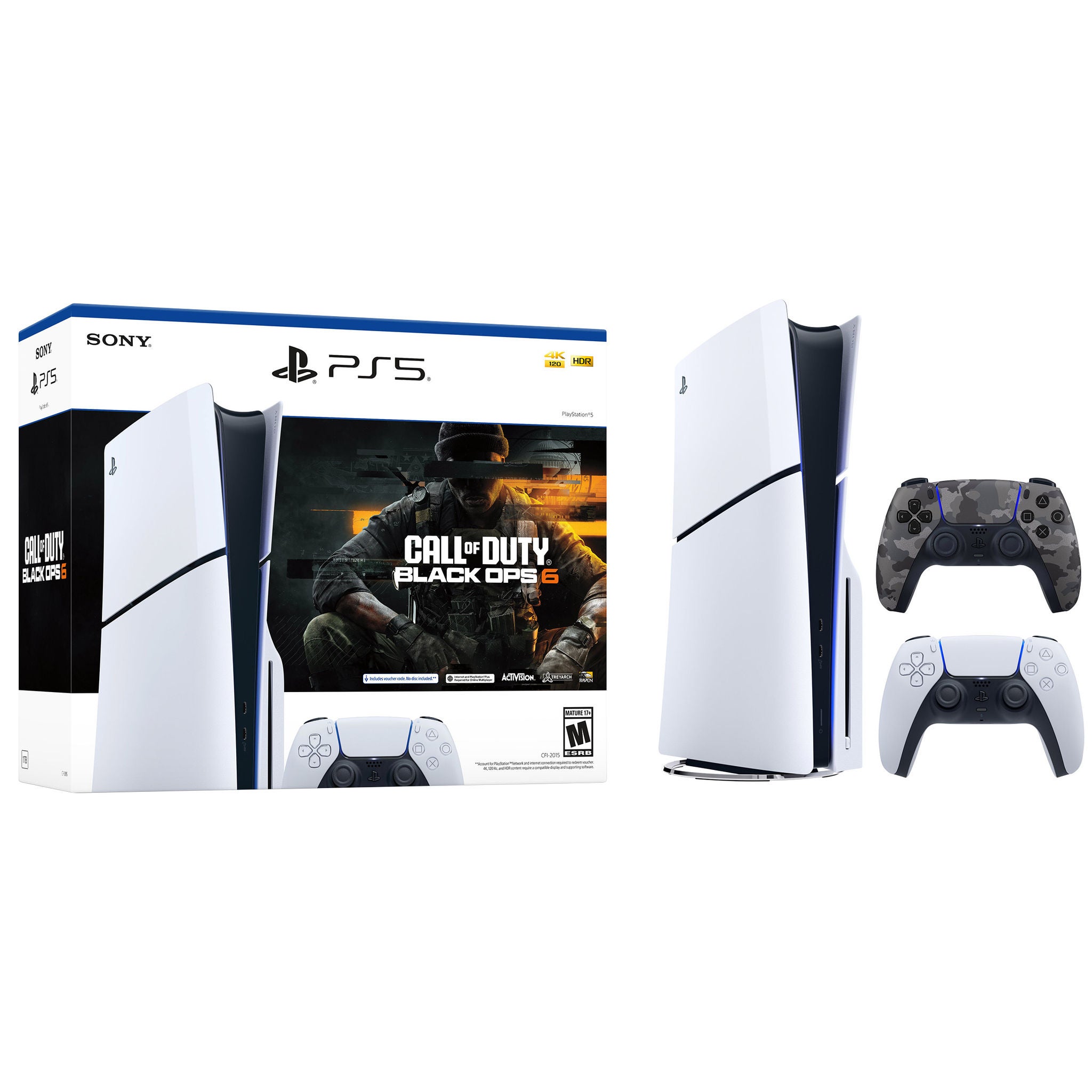 Sony PlayStation 5 Slim Disc Call Of Duty Console with DualSense Controller Bundle