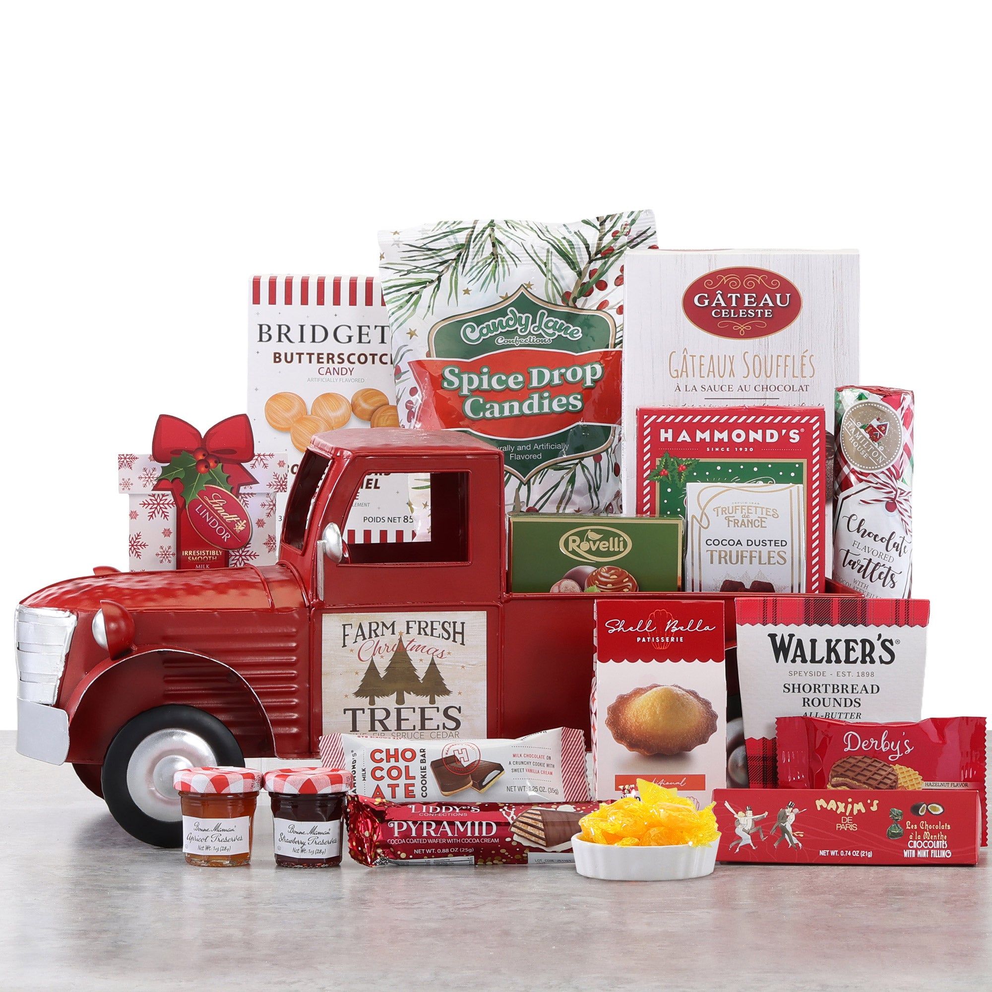 Red Holiday Truck Gift Basket, 38.34 oz. Total