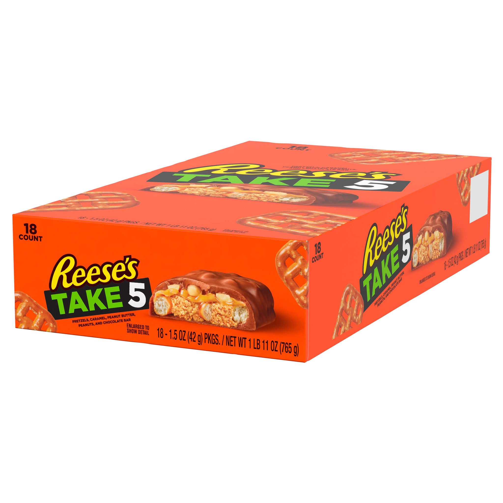Reese's Take 5 Candy Bar, 1.5 oz, 18-count