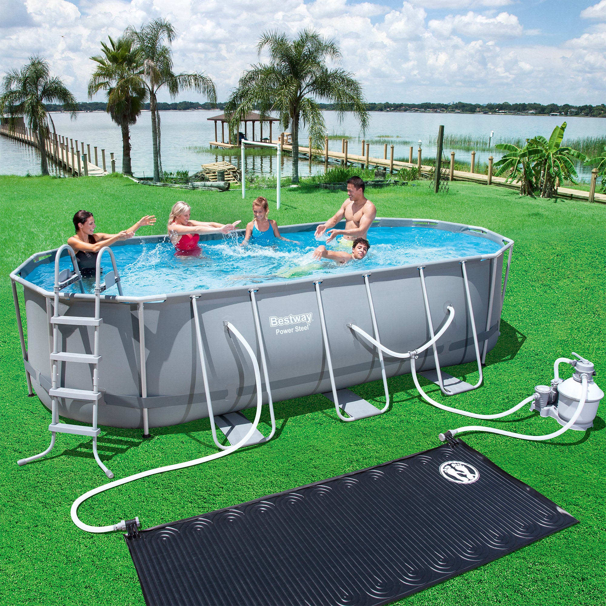 Bestway Power Steel Oval Pool Set
