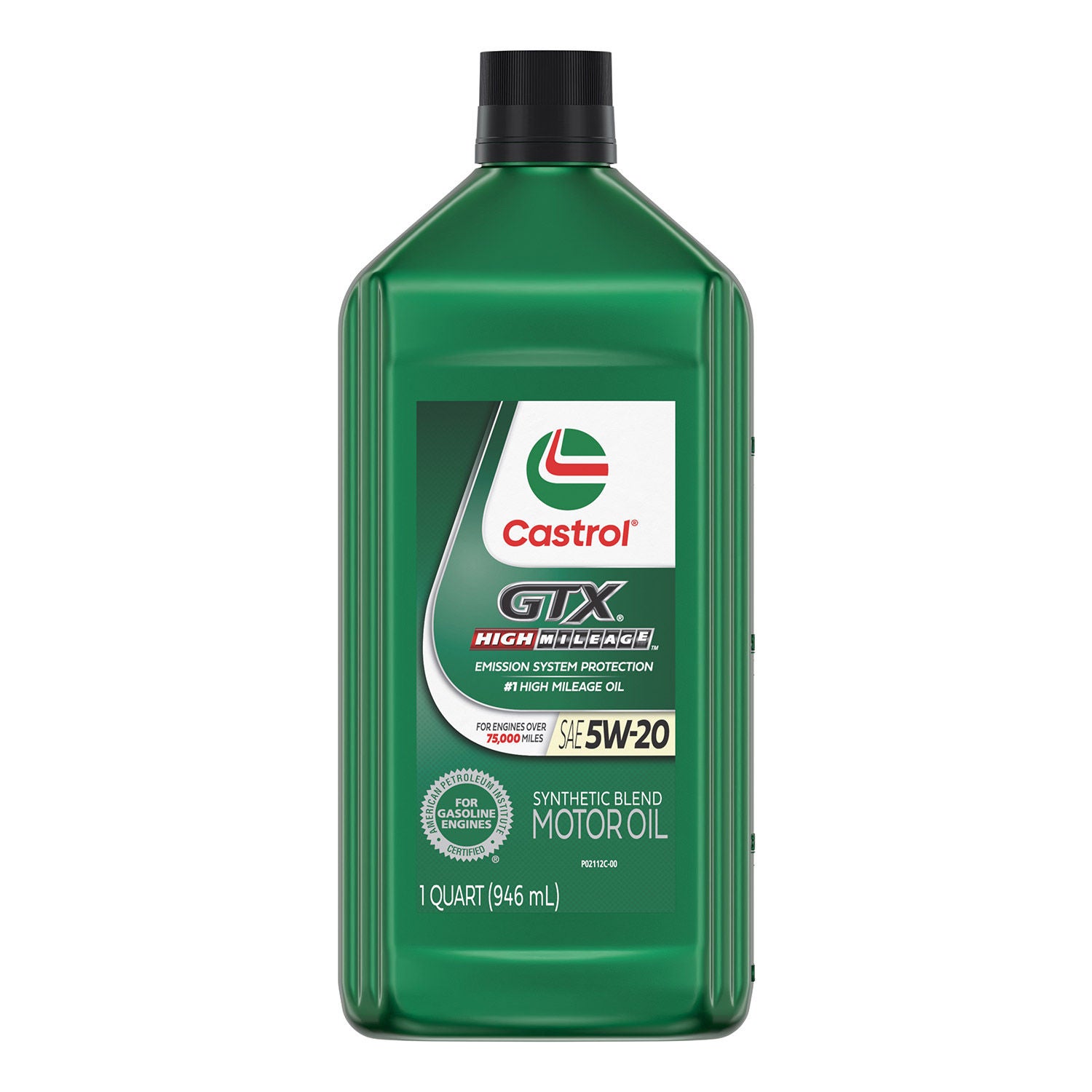 Castrol GTX High Mileage 5W-20 Synthetic Blend Motor Oil 1-Quart, 6-Pack