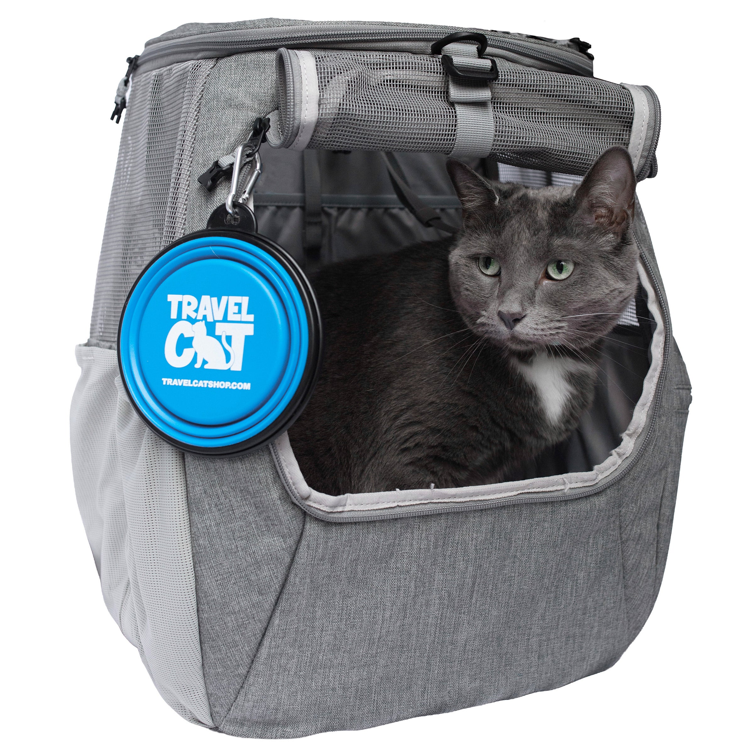 Travel Cat The Navigator Convertible Cat Backpack and Travel Bowl
