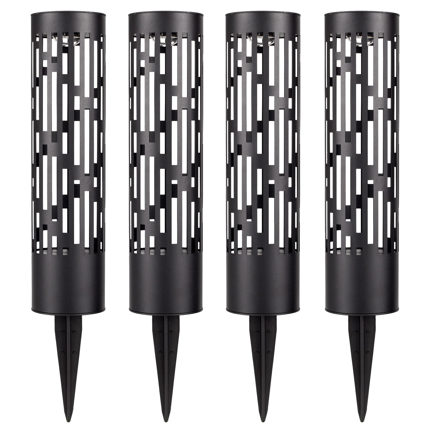 Rotating Solar Bollard Lights, 4-pack