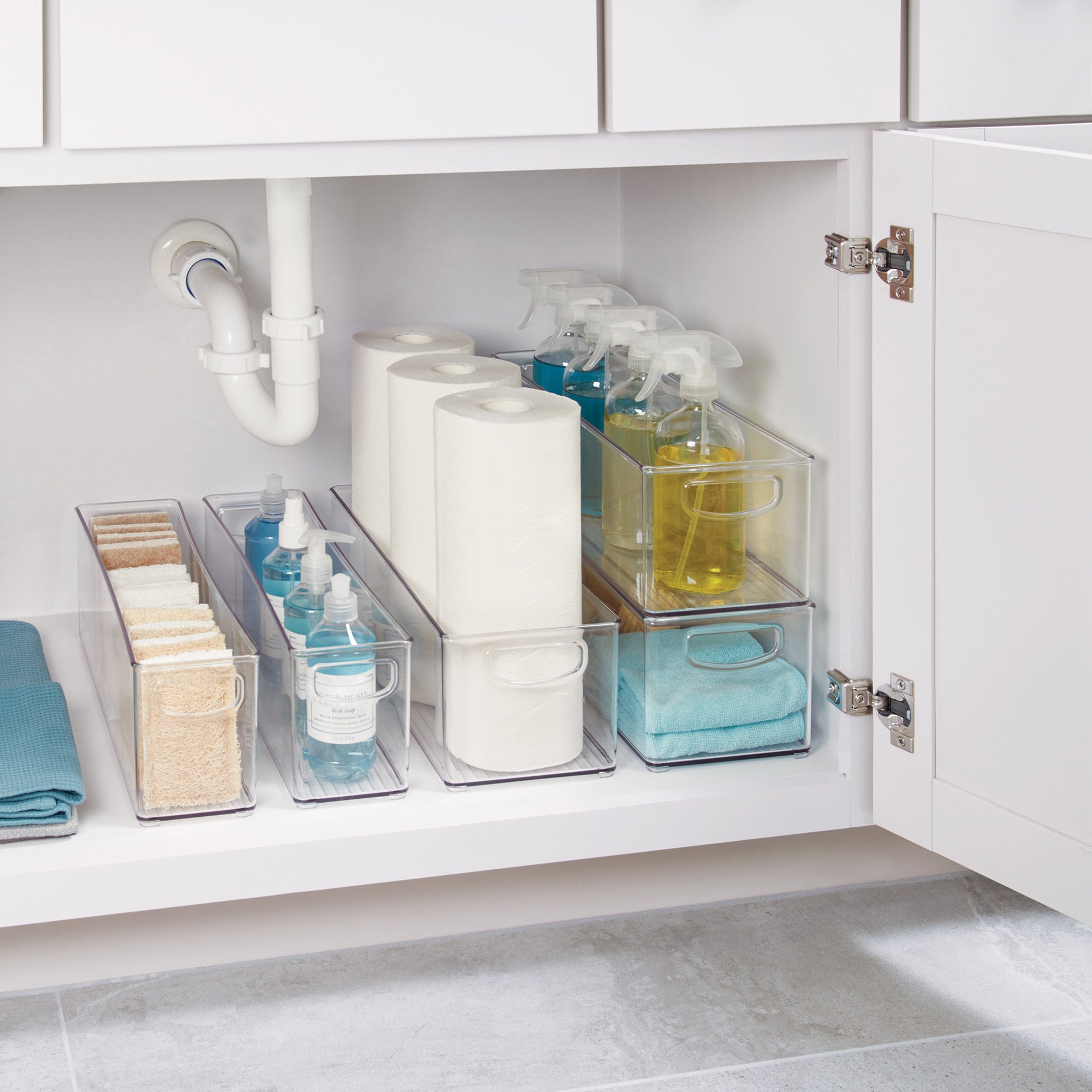 iDESIGN Linus Deep Storage Bins, 6-piece Set